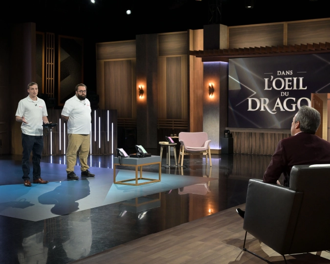 The Amical team on the Dans l'œil du dragon set