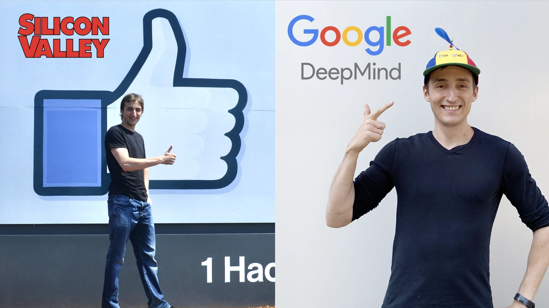 Tony Aubé at Facebook and Google headquarters in Silicon Valley