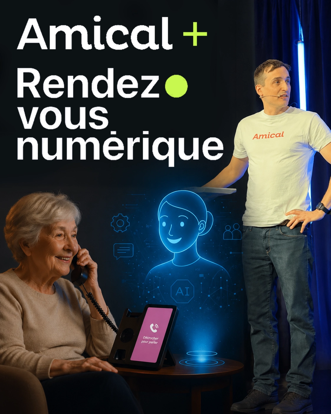 Tony Aubé on stage at RDV Numérique