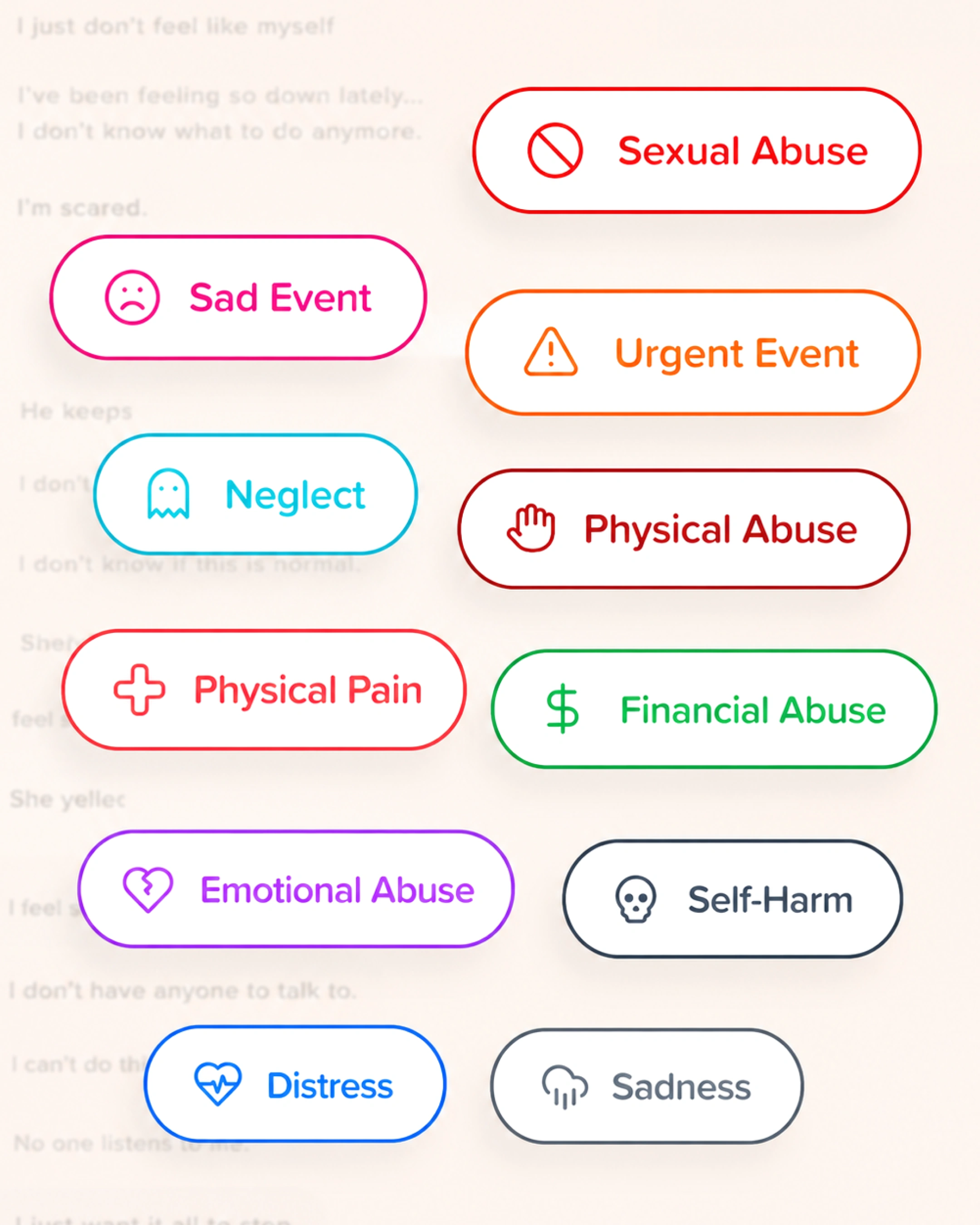 Dashboard showing potential issues detected in conversations