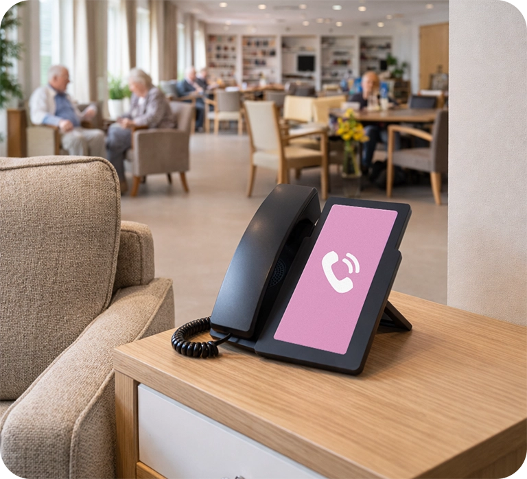 Amical phone in a common area