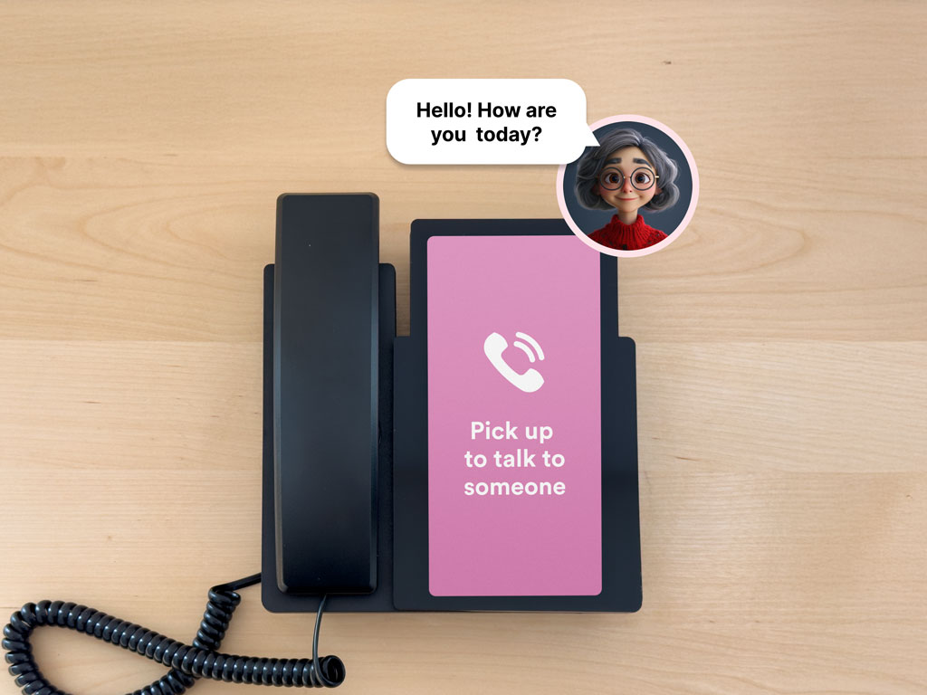 Top view of the Amical phone