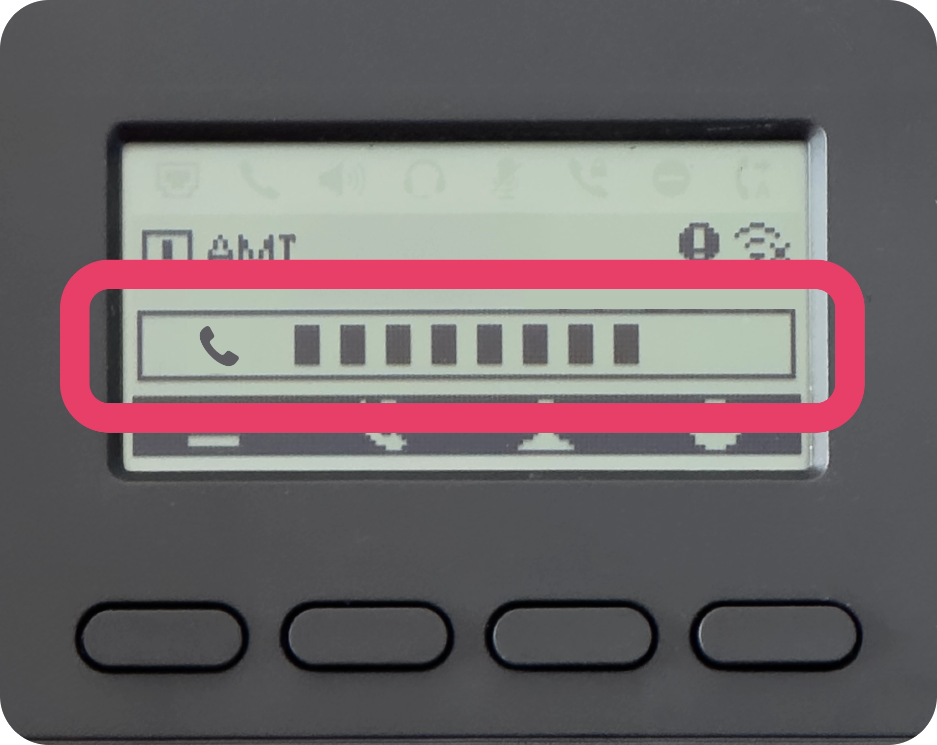 Volume bars fully filled on the screen