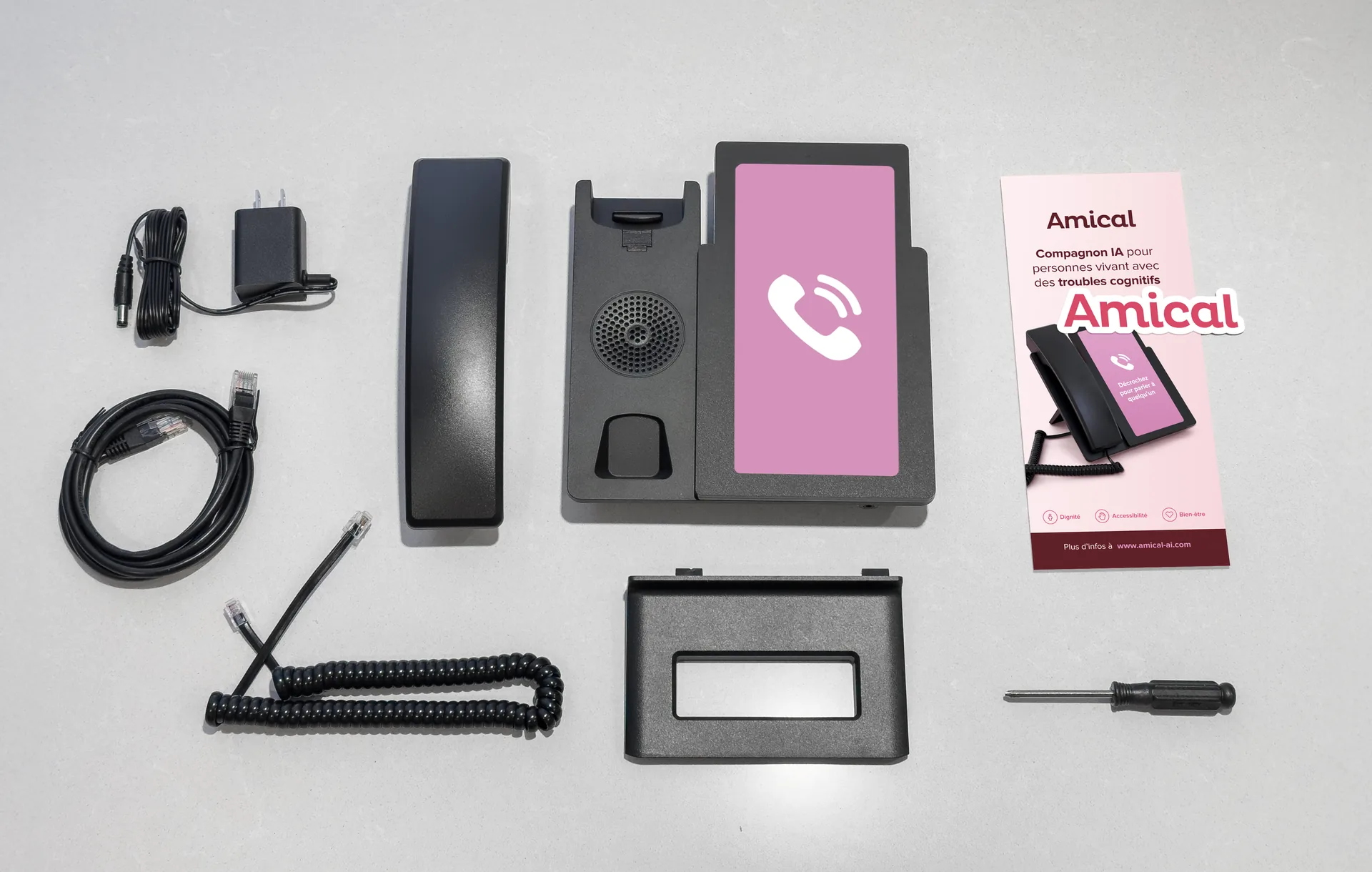 List of all items included in the box