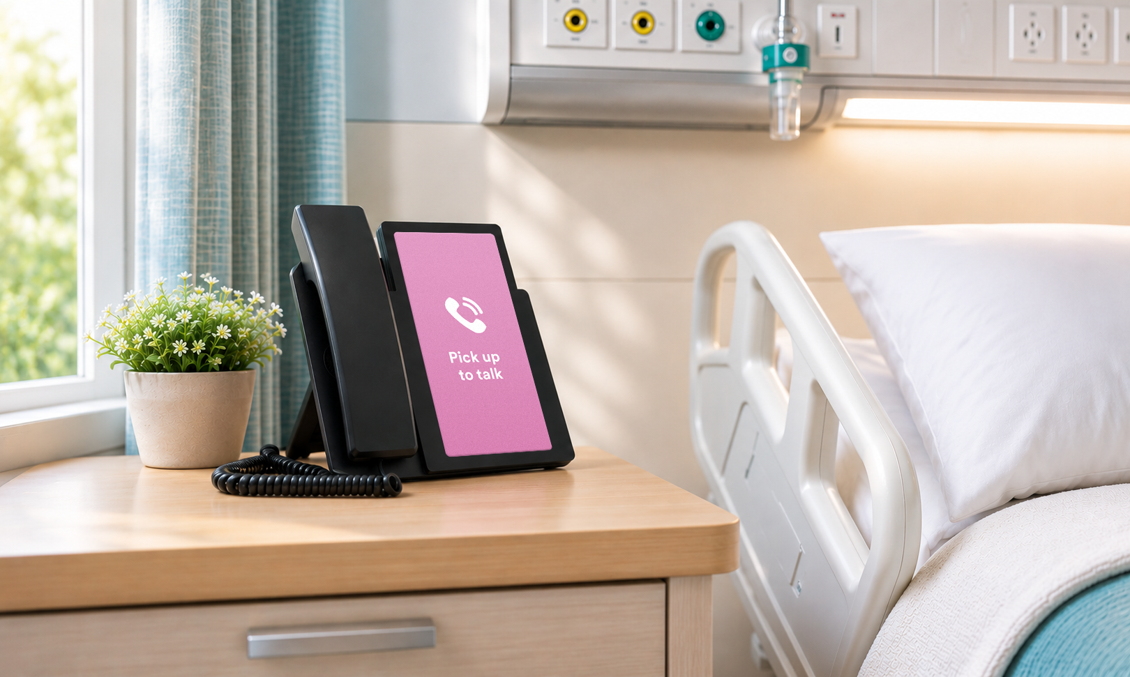 Amical at the bedside of a hospitalized patient